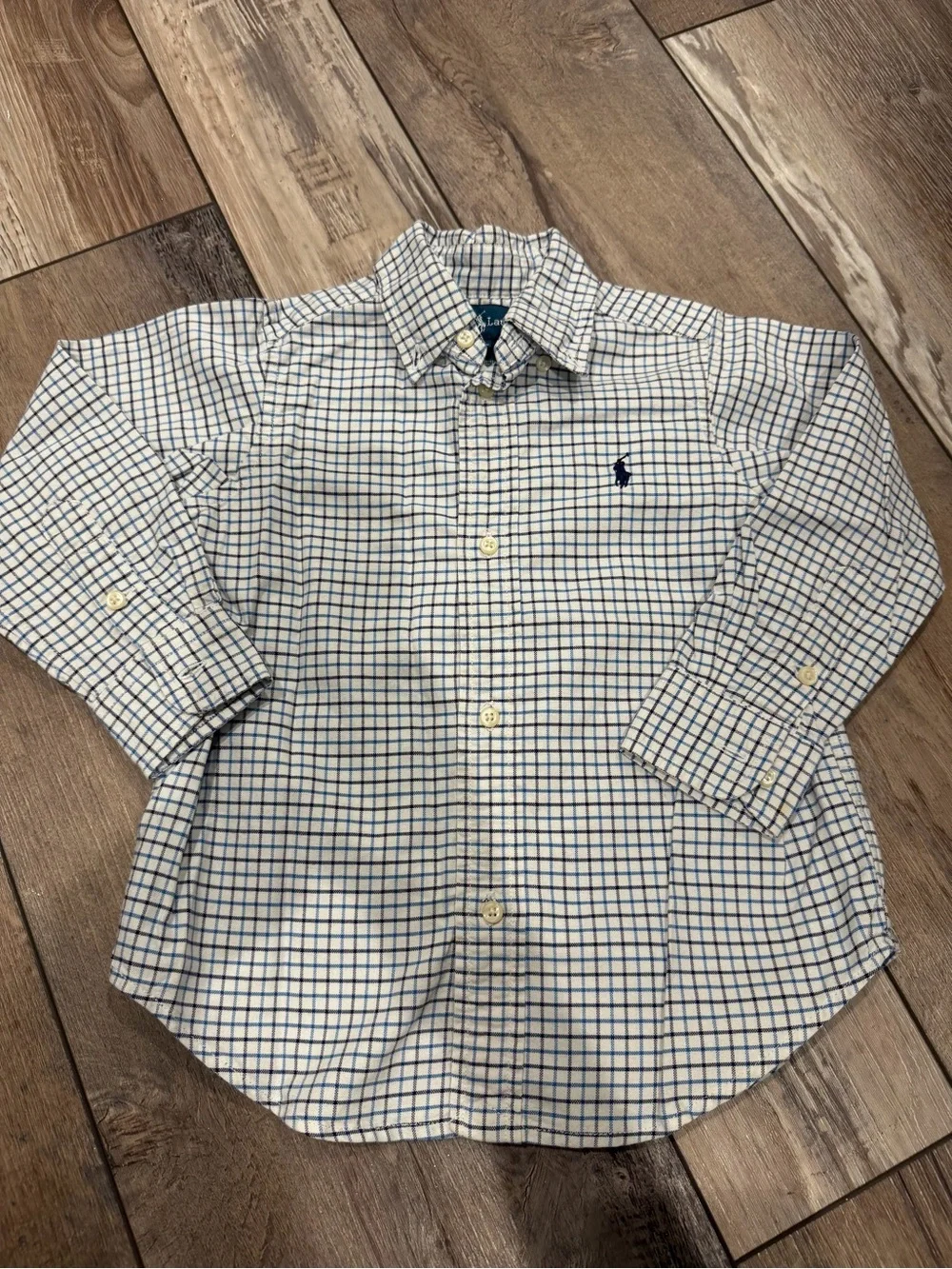 Ralph Lauren Little Boys Long-Sleeve Checked Plaid Poplin Shirt Size 3